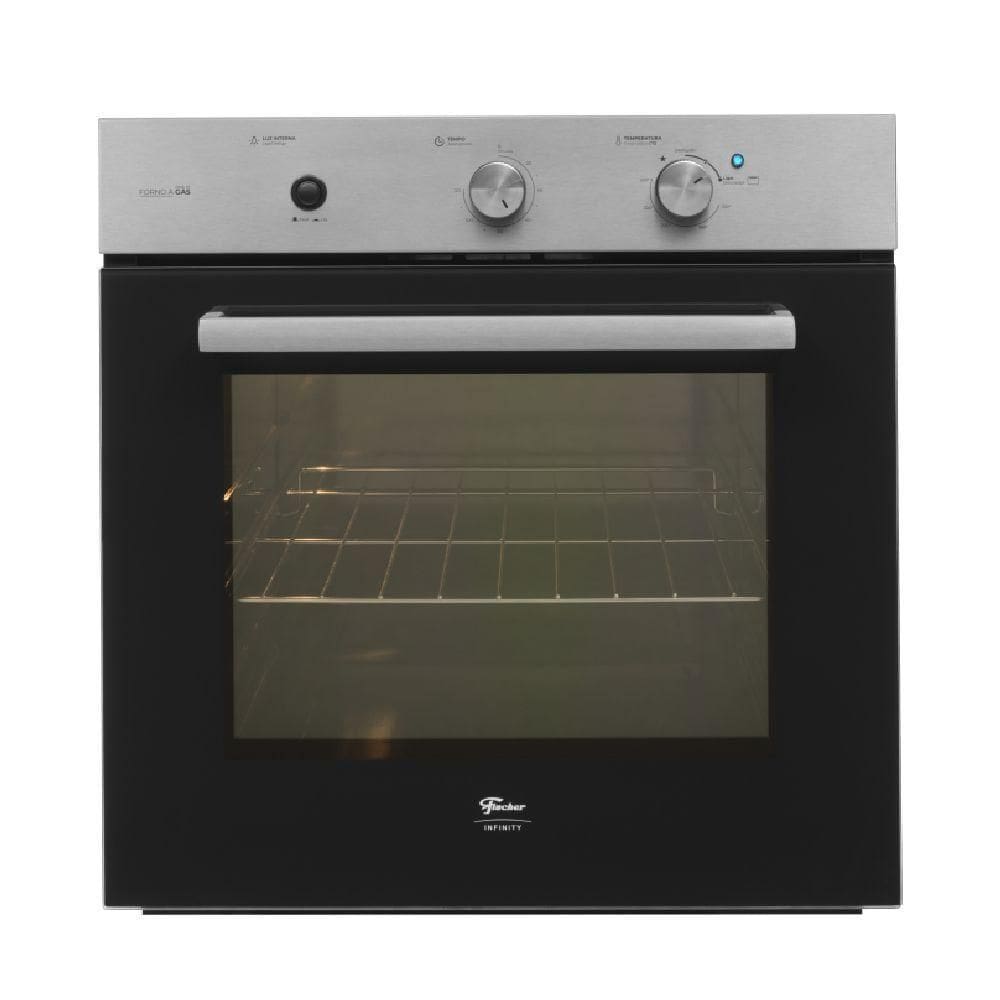 Forno a Gas De Embutir Fischer Infinity Inox 78L 220V Com Grill 36450-104432