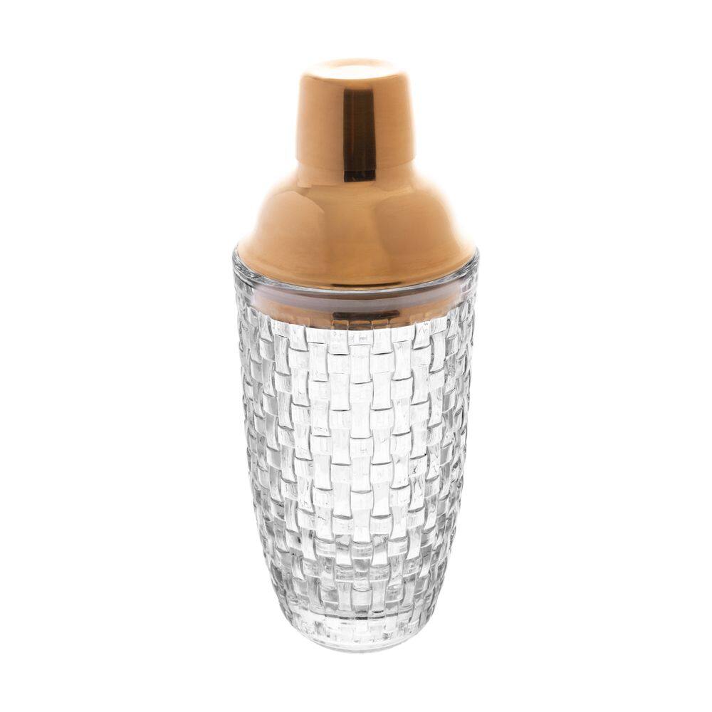 Coqueteleira de Vidro com Tampa Dourada Chess 380ml - Wolff