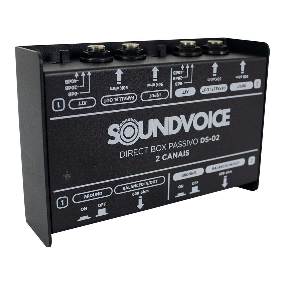 Direct Box Passivo Soundvoice DS-02 2 Entradas XLR