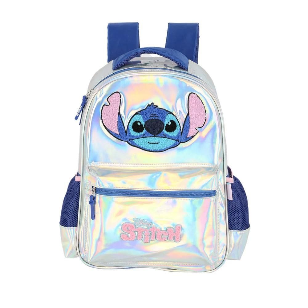Mochila de Costas Luxcel Stitch Prata e Azul