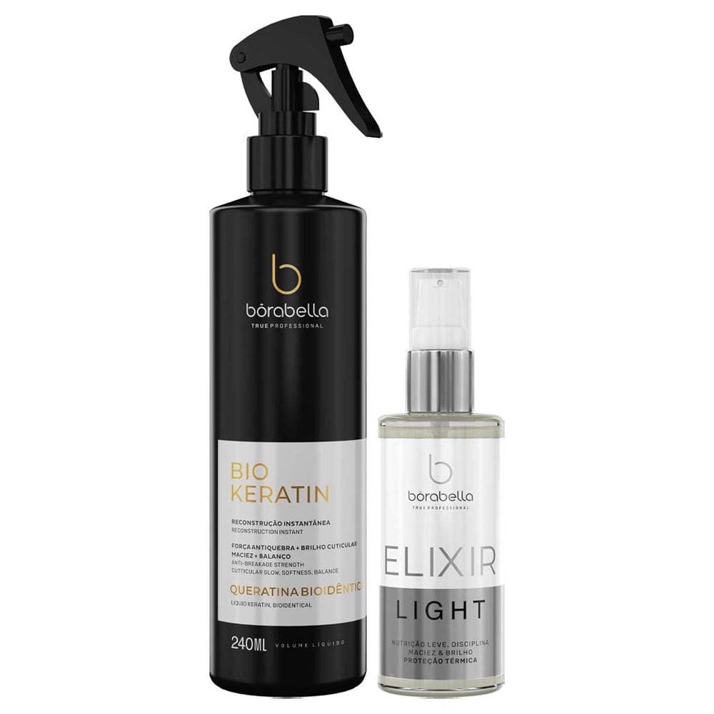 Kit BioKeratin Queratina e Óleo Elixir Light 60ml Bórabella