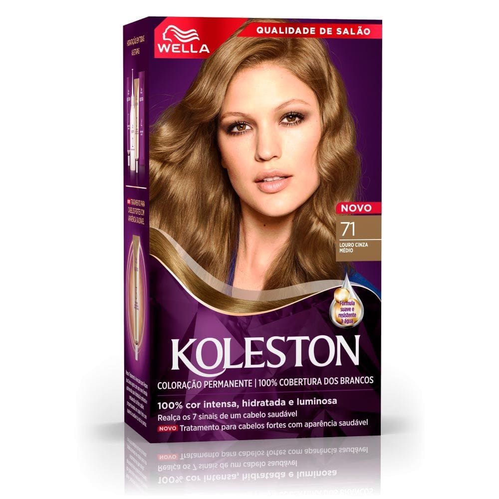 Tinta de Cabelo Koleston Louro Cinza Médio 71