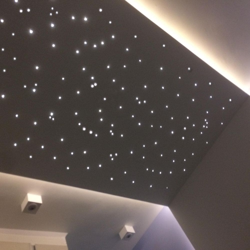 Kit Noite Estrelada Efeito Estrelado 80 Fibras Otica Rgb
