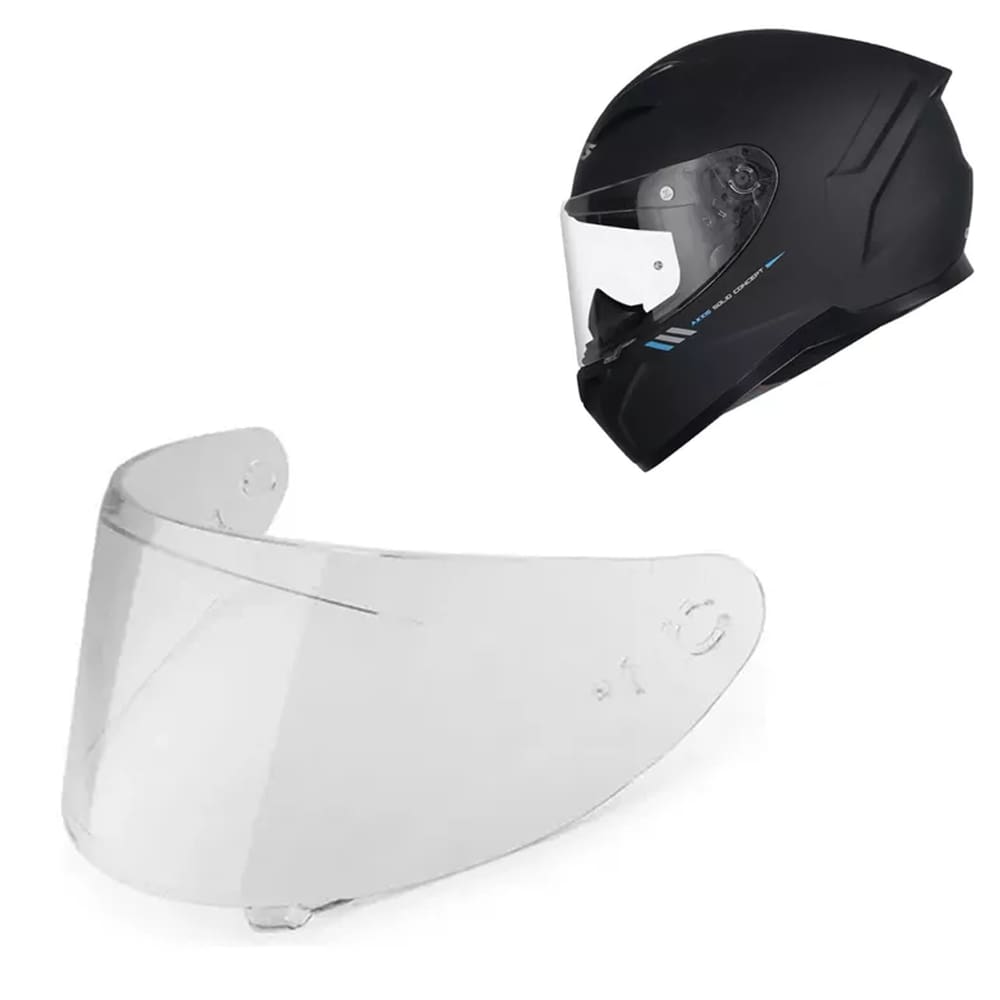 Viseira Capacete Axxis Cristal V18b Segment Draken Polivisor