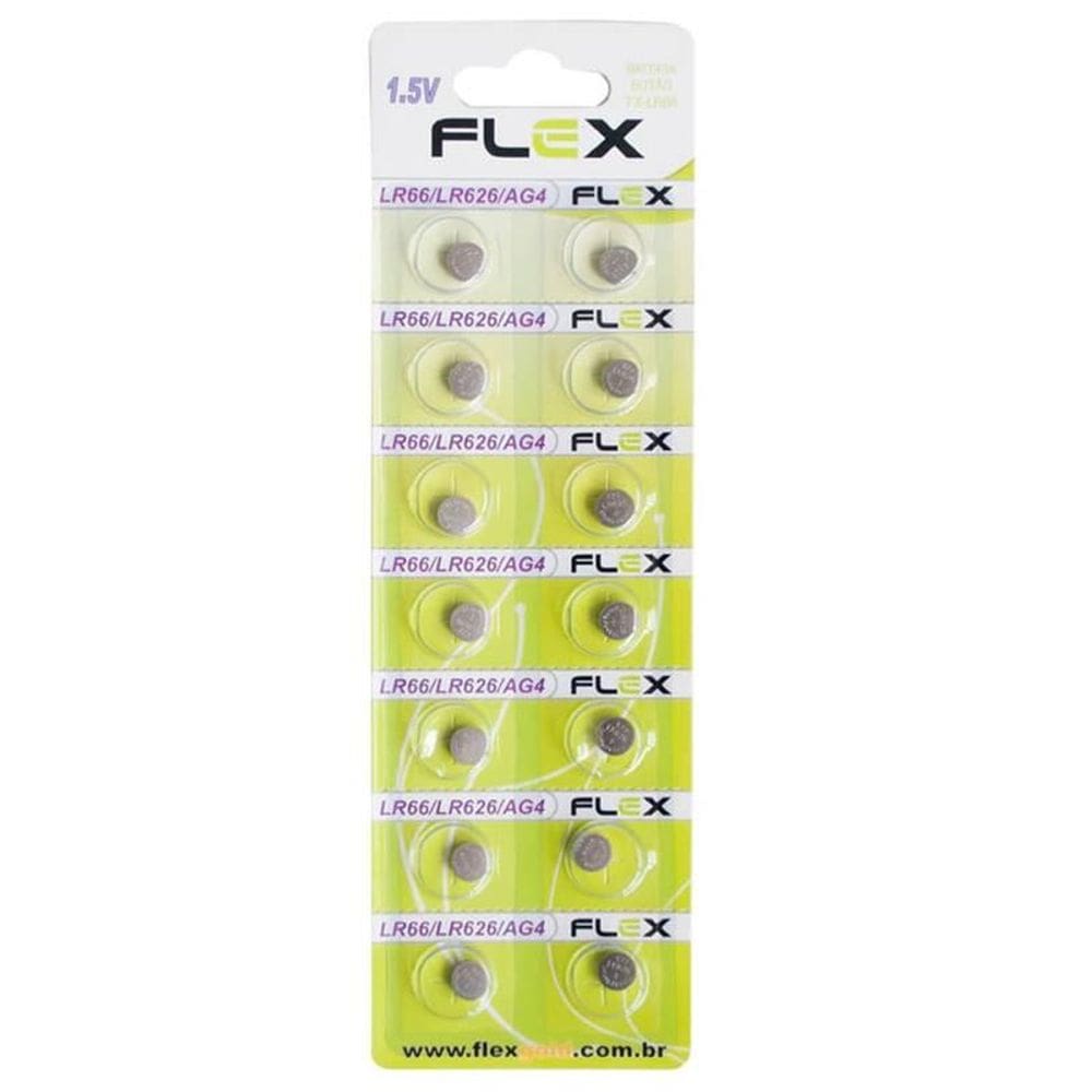 Bateria Botao Lr66 ( Cartela C/ 14 Pcs)  Flex Fx-lr66 [F108]