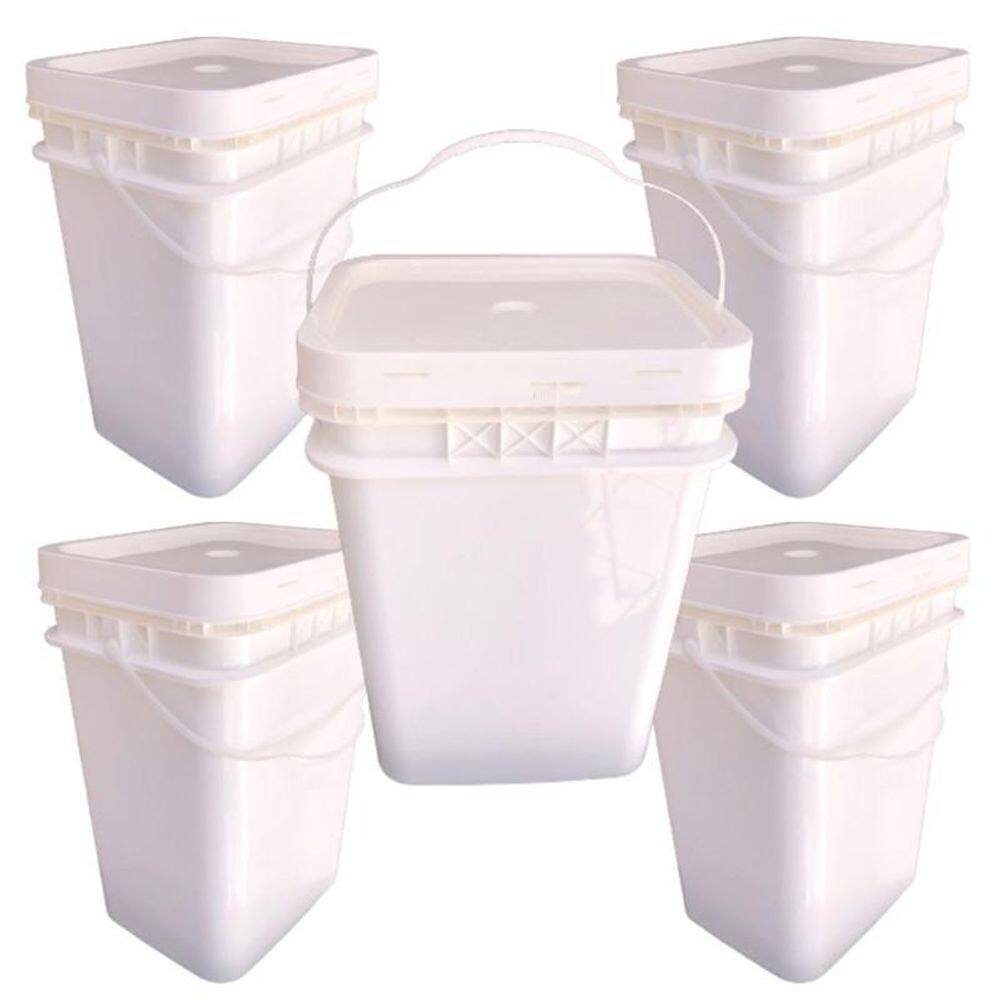Balde Retang 20L P Cloro De Piscina 5 Pçs