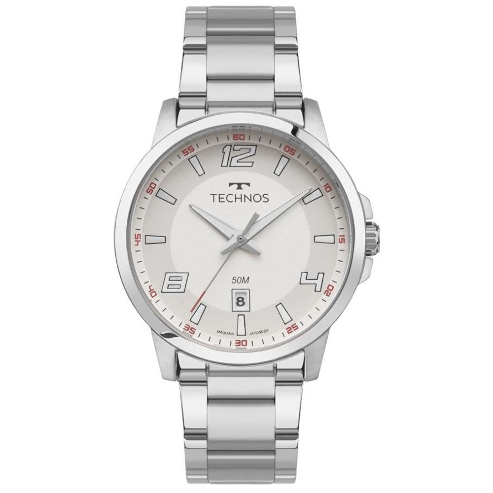 Relógio Technos 2315Lay/1B 2315Lay Aço Inox Prateado Branco