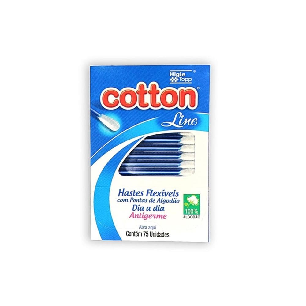 Cotonete Cotton Line 75 Unidades 100% Algodão