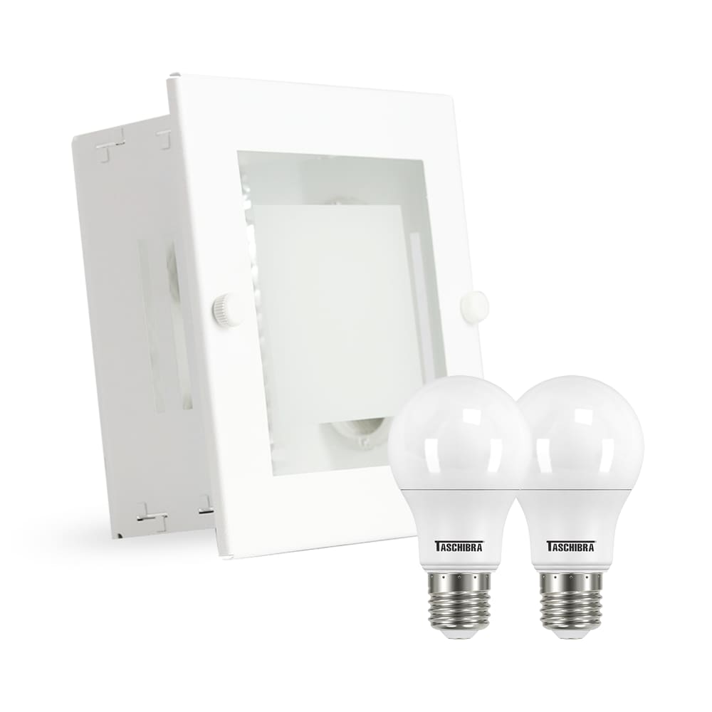 Luminária de Embutir Taschibra Led TR01 Branca Bivolt 3000K Quente