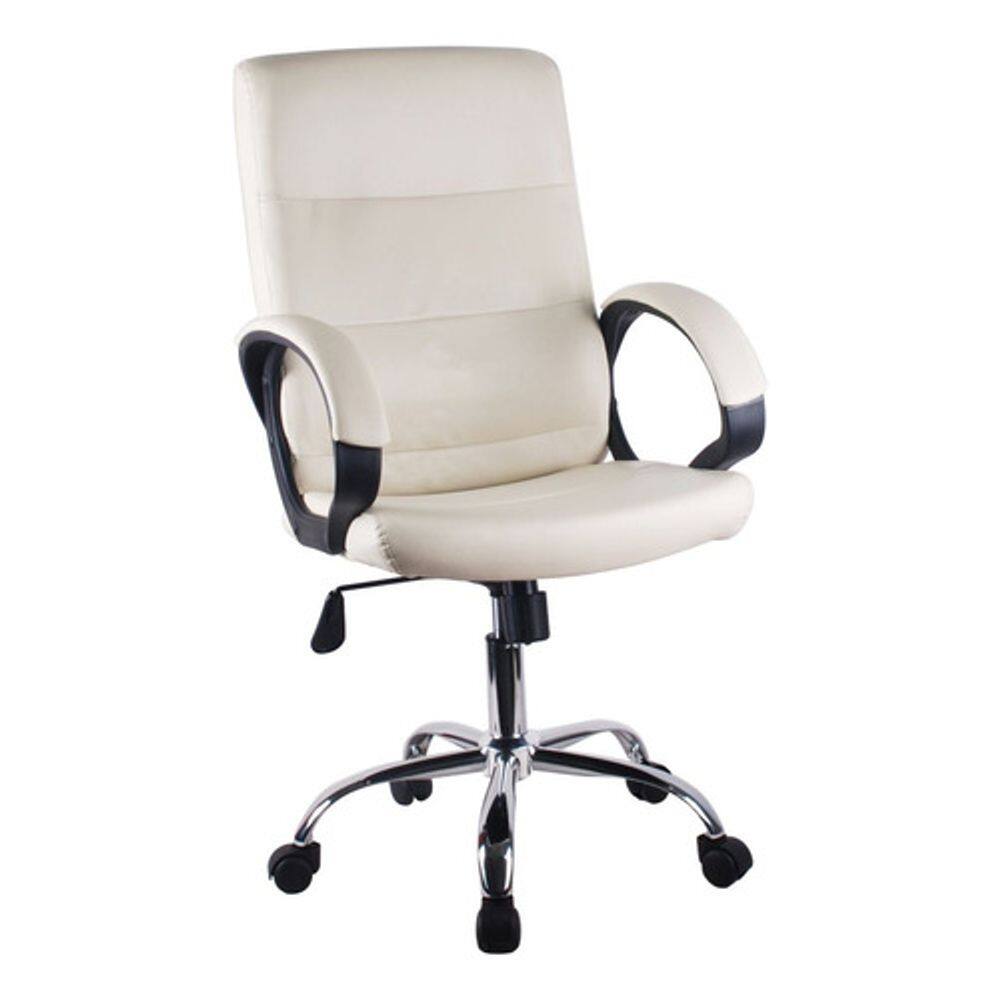 Cadeira Escritorio Poltrona Premium Dual - Bege E Preta