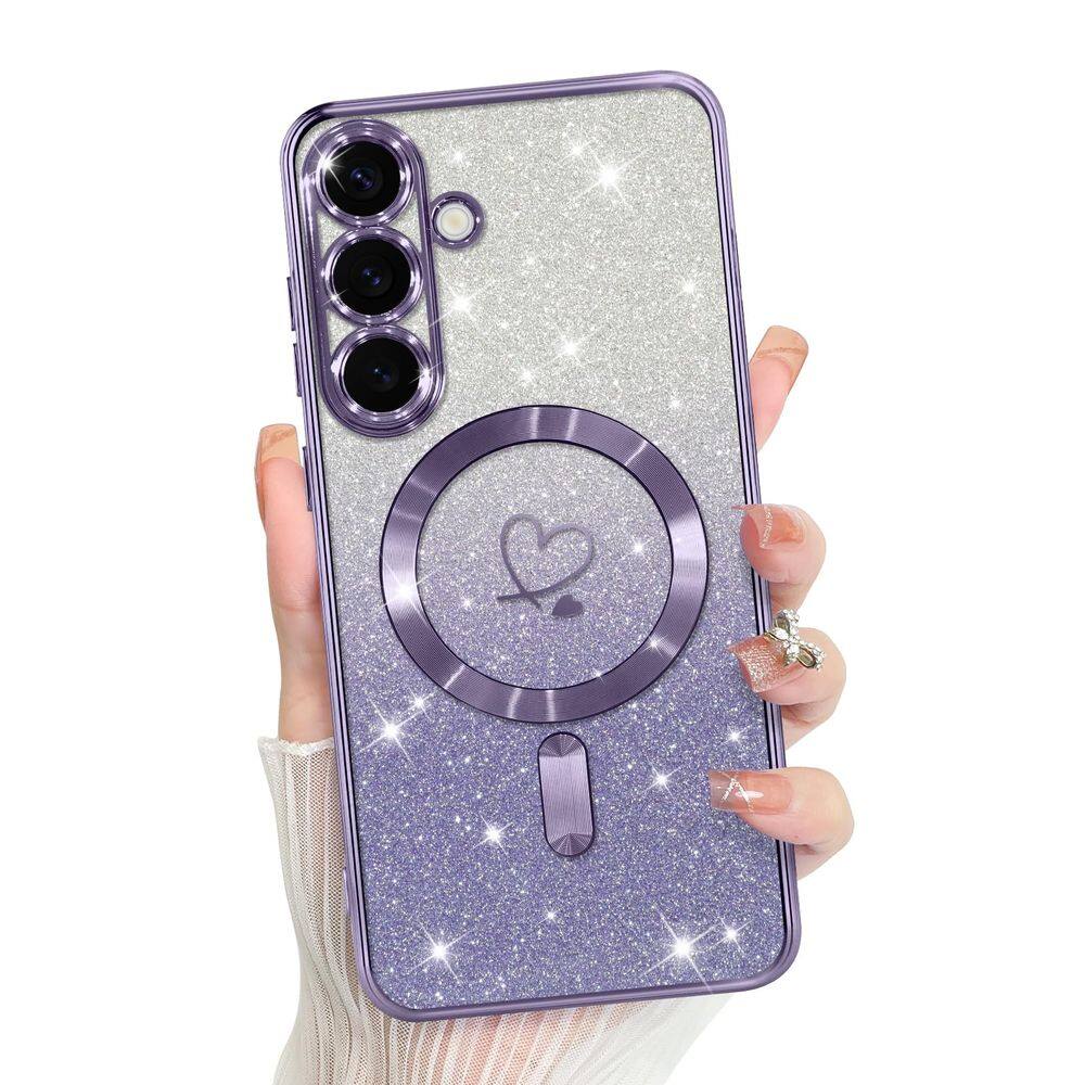 Capa de telefone Bonoma compatível com Samsung Galaxy S25 roxa