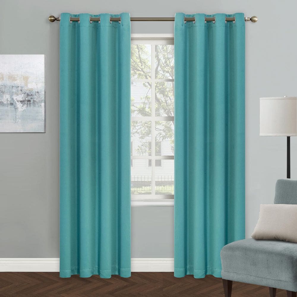 Cortinas Blackout MYSKY HOME Teal, 203 cm de comprimento, sala de estar