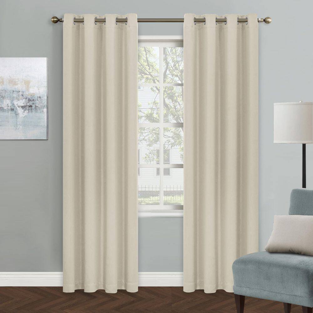 Cortinas Blackout MYSKY HOME Bege 80x203cm para sala de estar