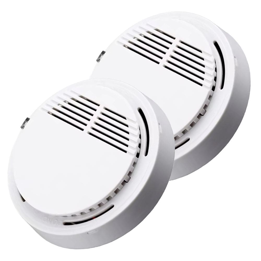 Detector de Fumaça Fogo Incendio Alarme 85db Kit 2 unidades Sensor Fotoeletrico Casa Empresa Residencial Comercial Segurança