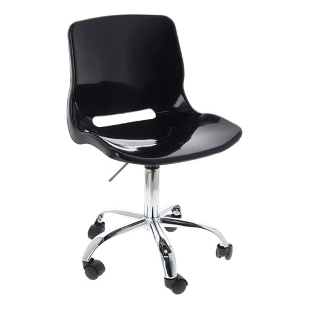 Cadeira Escritorio Giratoria Poltrona Brilhante - Preto
