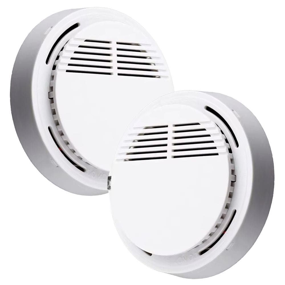 Detector de Incendio Fumaça Kit 2 unidades Sensor Fotoeletrico Alarme 85db Fogo Proteçao Casa Residencial Comercial Segurança