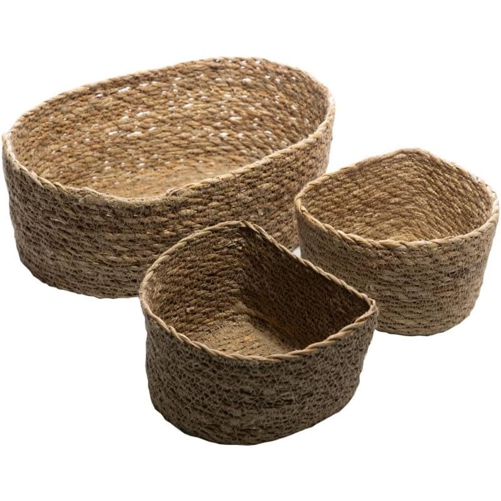 Conjunto 3 Cestos Multifuncionais de Fibra Natural - Wolff