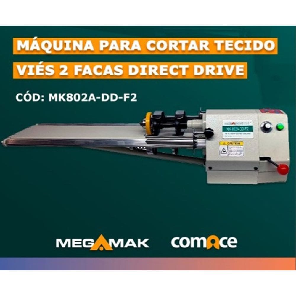 Máquina Corta  Viés  2 Facas Direc Drive+MESA-220V