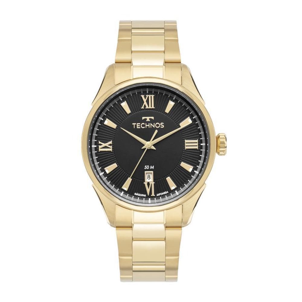 Relógio Technos 2115Twh/1P Dourado Aço Inox Analógico 2115