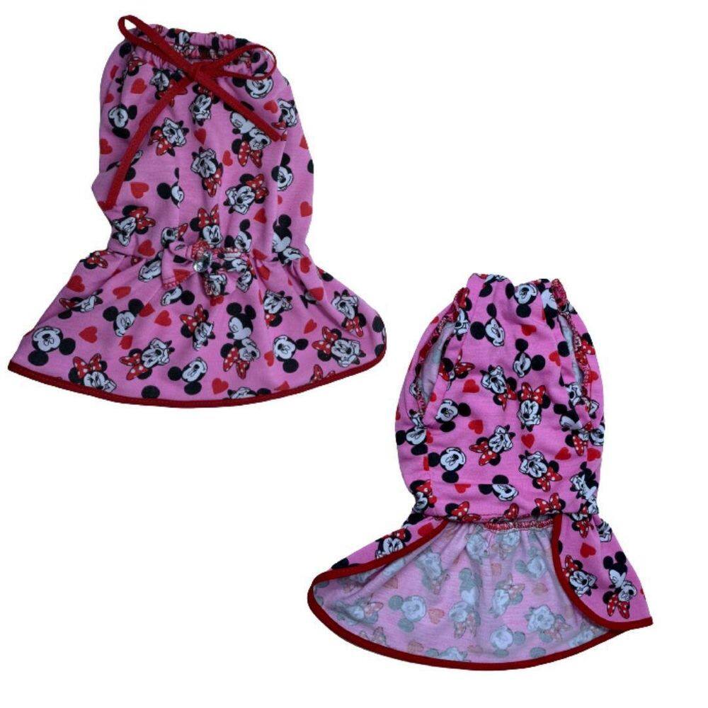 Vestido De Verão Para Cachorro - Rosa Estampado G