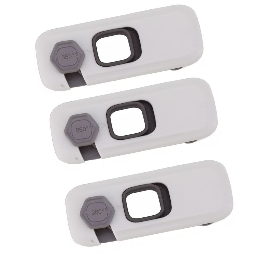 Trava de Segurança Geladeira Gaveta Kit 3 unidades Protege Bebe Criança Evita Acidente Armario Fechadura Porta Multiuso Resistente Seguro
