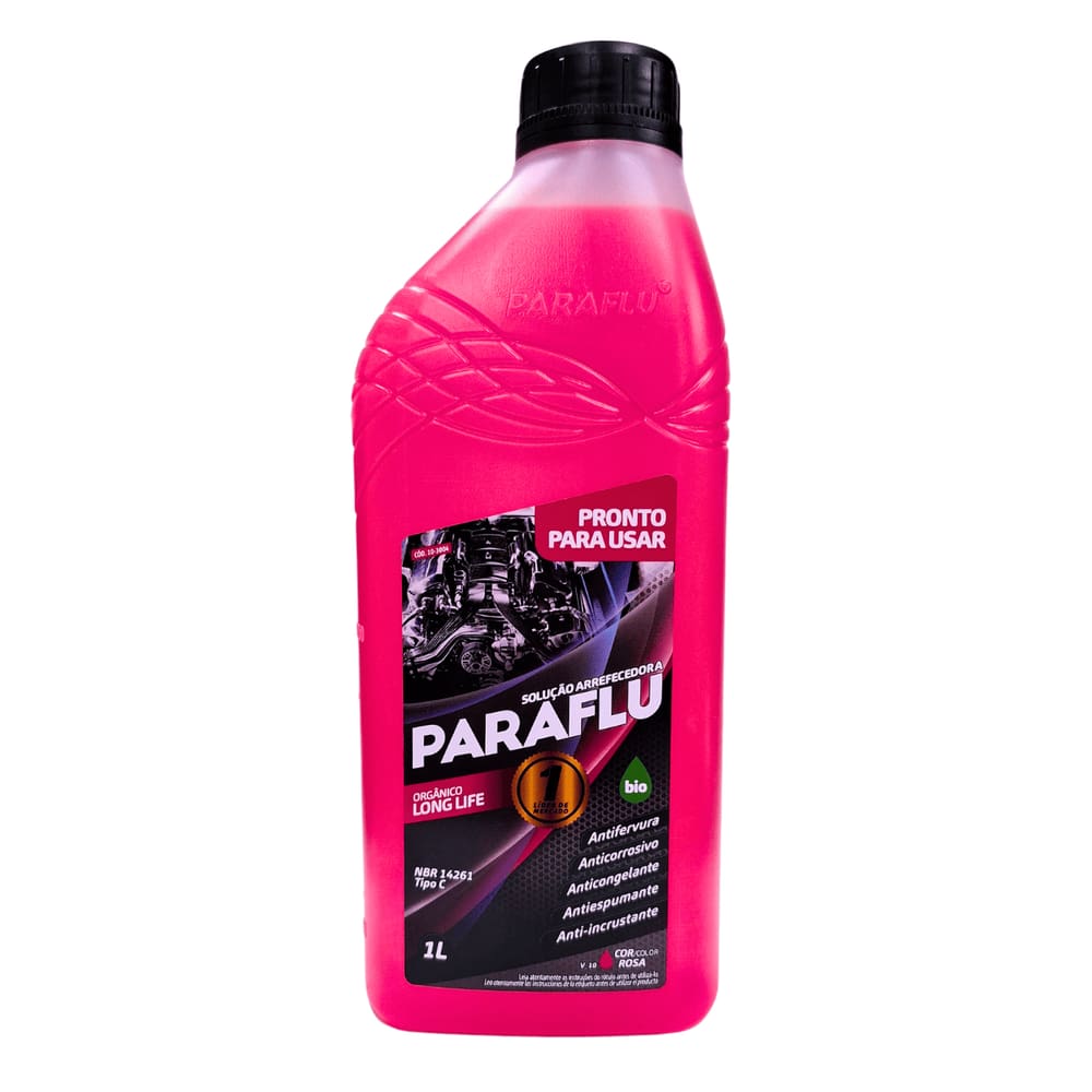 Antifervura Paraflu Long Life Orgânico Rosa Pronto Uso 1L