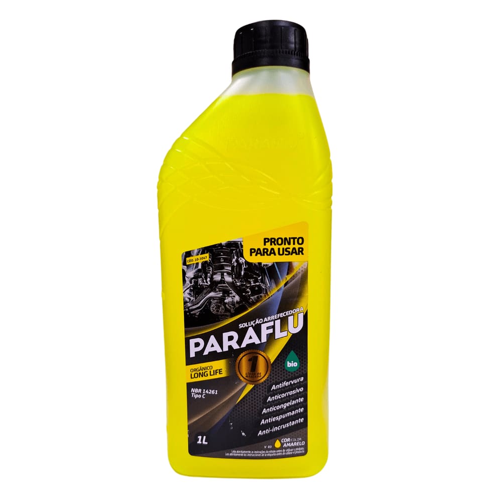 Antifervura Paraflu Long Life Orgânico Amarelo Pronto Uso 1L
