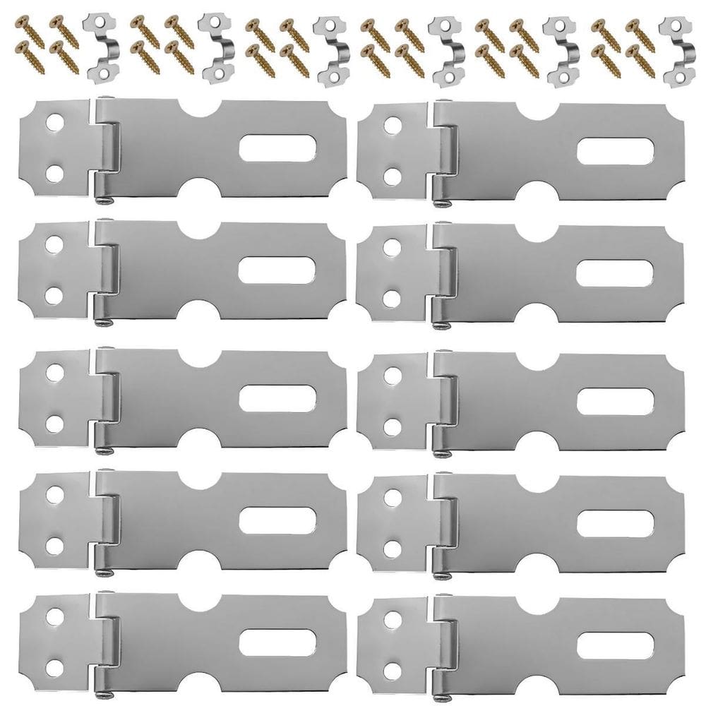 Dobradiça Porta Cadeado Fecho Trinco Zincado 6,3Cm 10 Un