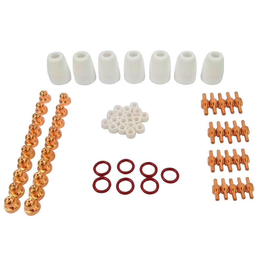 Kit Consumíveis para Tocha Plasma Curto 74 Peças V8 BRASIL
