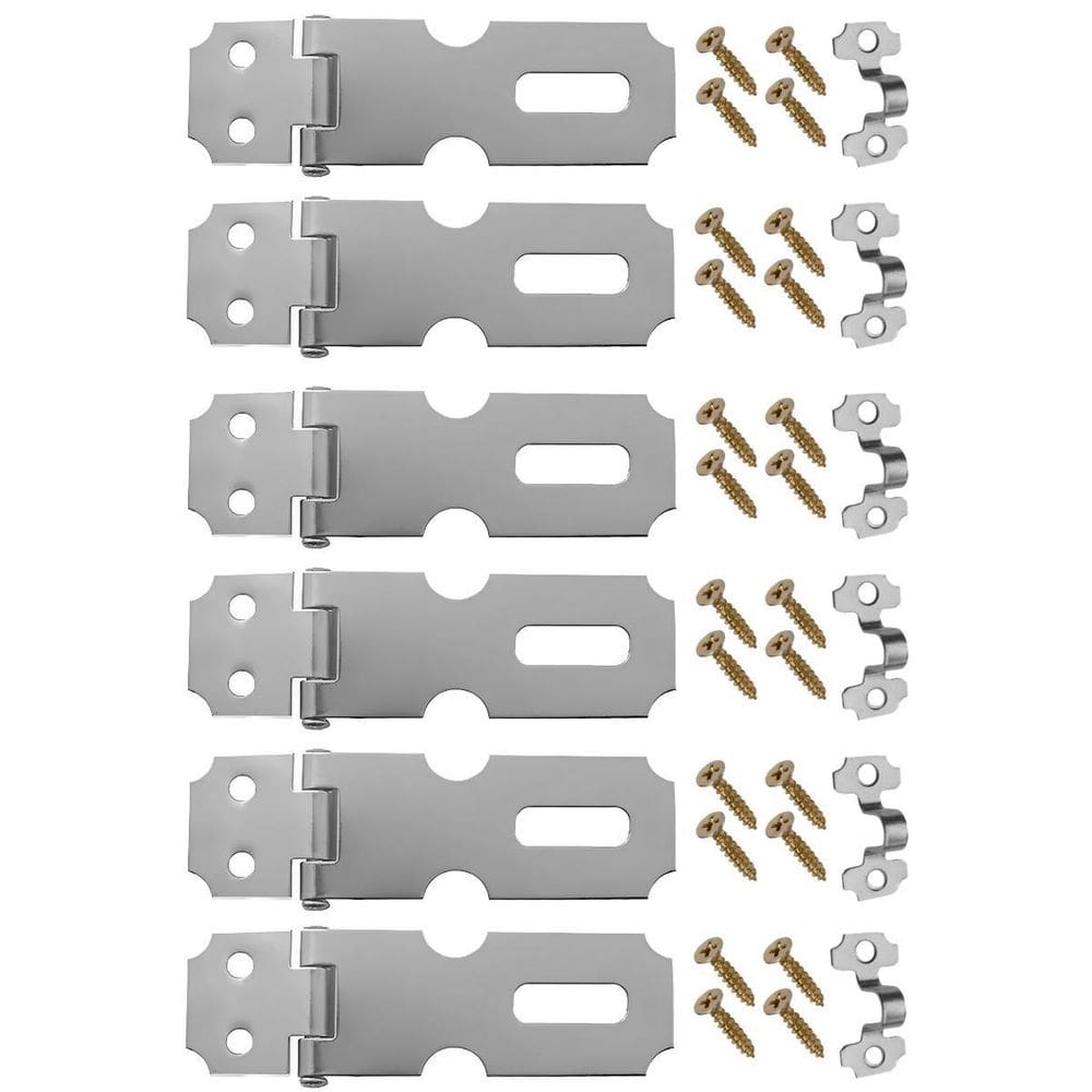 Dobradiça Porta Cadeado Fecho Trinco Zincado 6,3Cm 06 Un