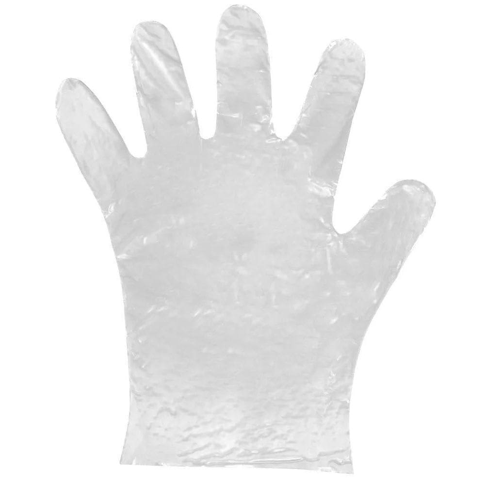 Kit 50 Luvas Plástico Descartável Transparente