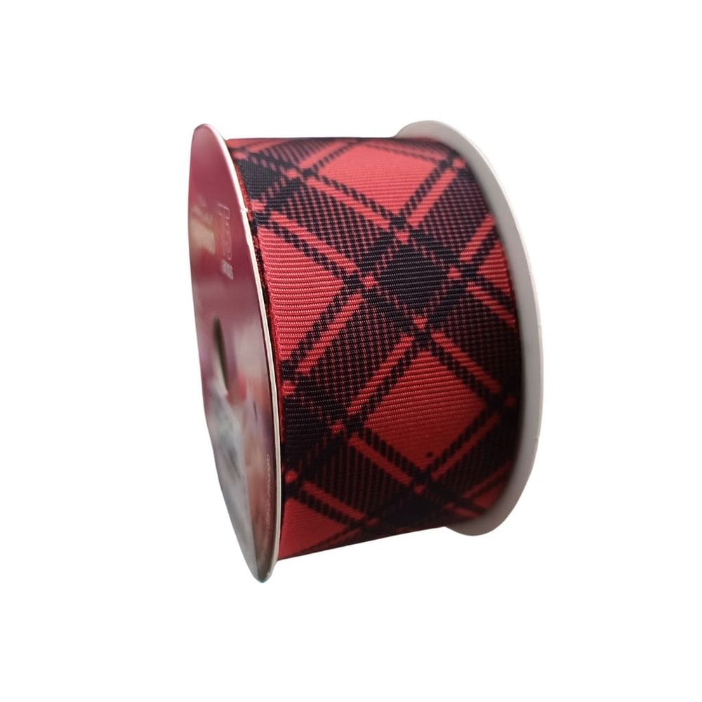 Fita De Gorgurão Estampada 38mm Progresso Nº9 Xadrez