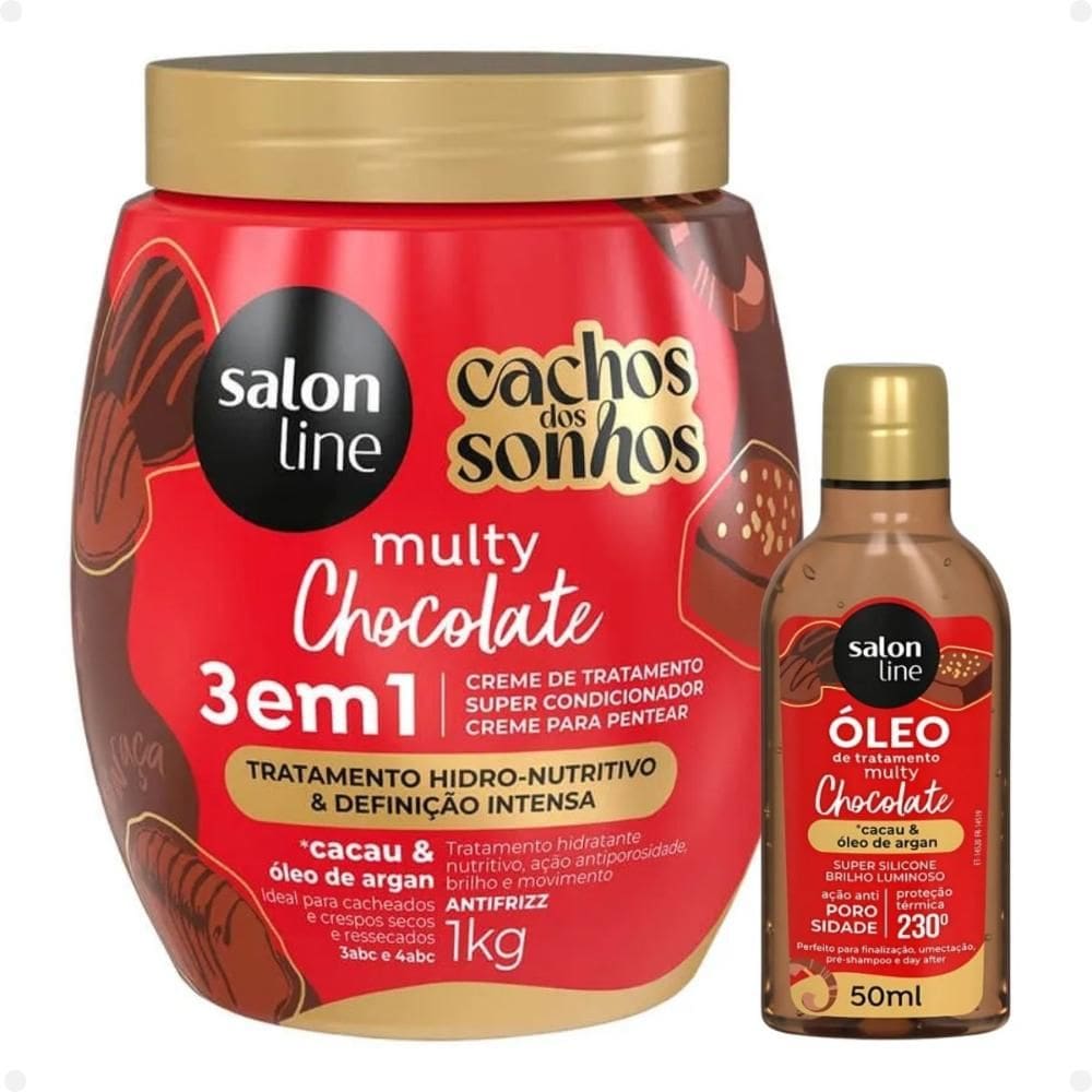 Kit Salon Line Multy Maravilhas: 1 Creme Multifuncional e 1 Óleo Chocolate