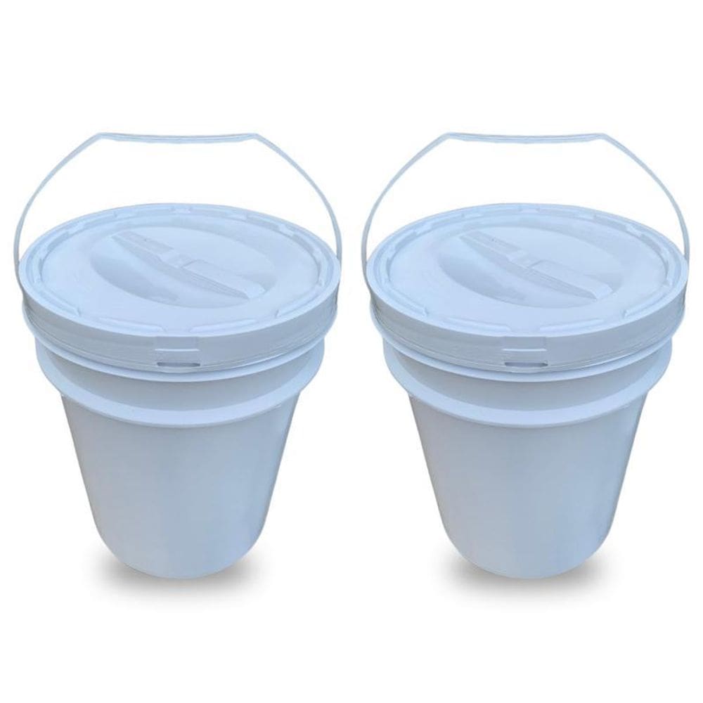 Balde Para Pintura 20 L E Tampa Rosca - Kit 2 Pçs