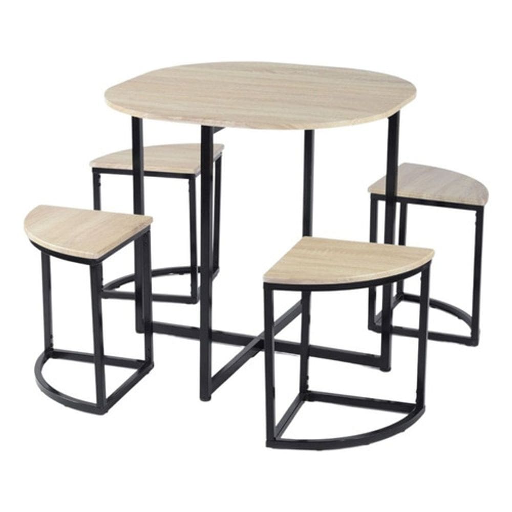Conjunto De Mesa De Jantar Com Mesa E 4 Cadeiras Oslo
