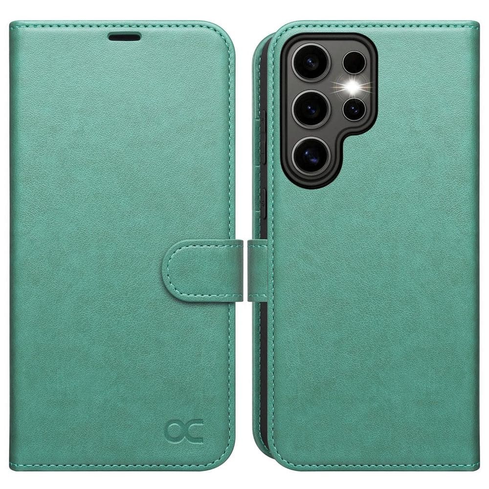 Capa tipo carteira OCASE compatível com Galaxy S25 Ultra Green
