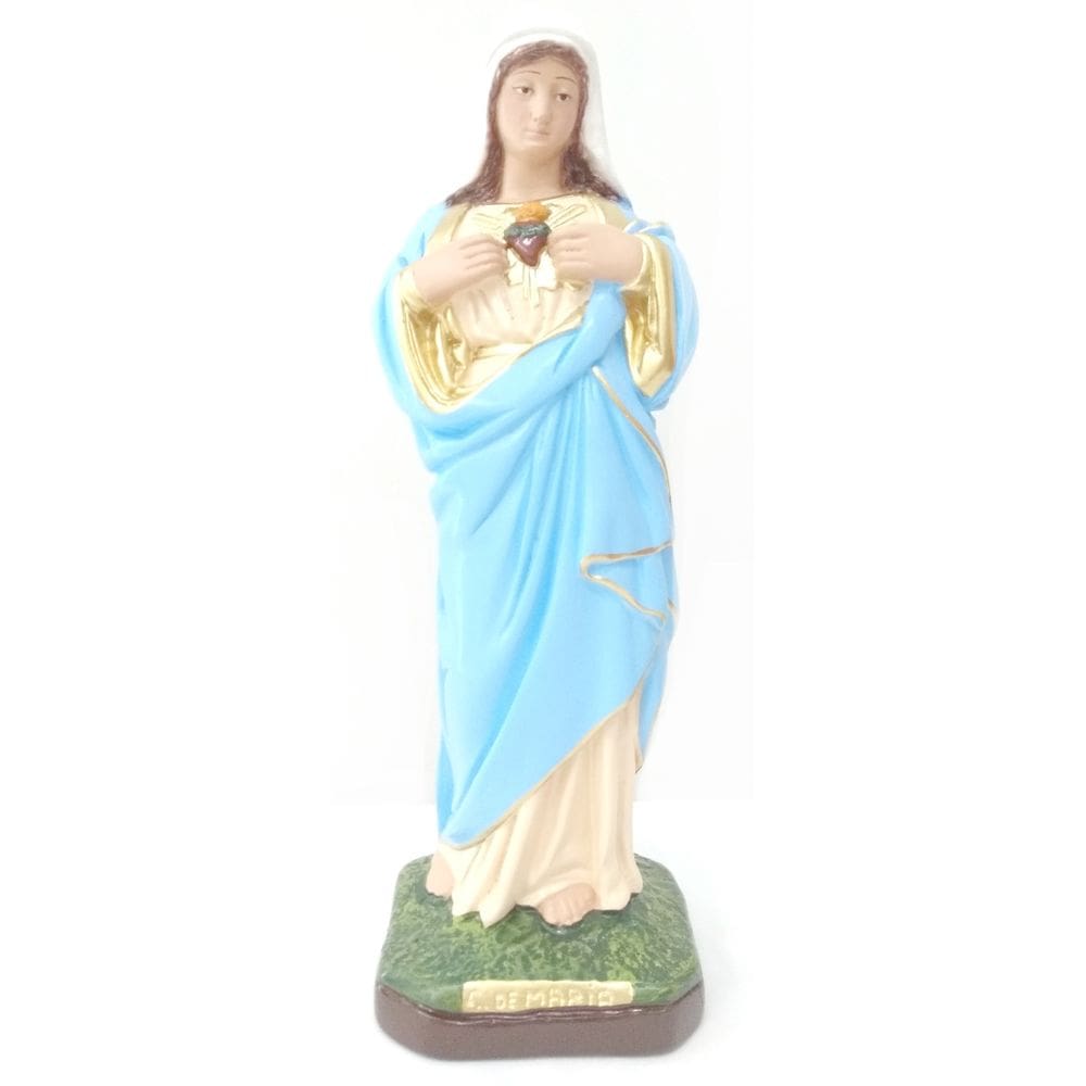 Imagem Imaculado Coração De Maria Gesso 30 Cm