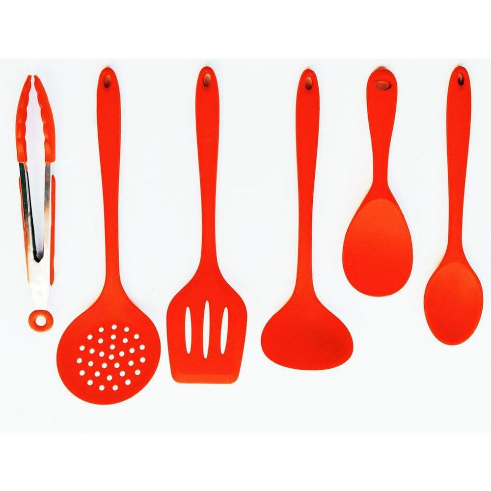 Kit 6 Peças Silicone  - Vermelho