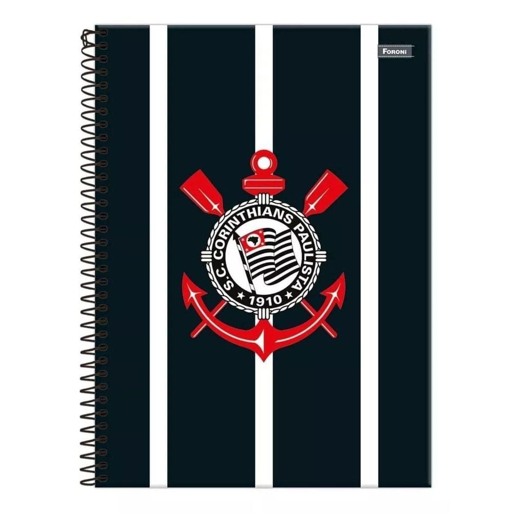 Caderno 10 Matérias Corinthians Universitário Capa Dura