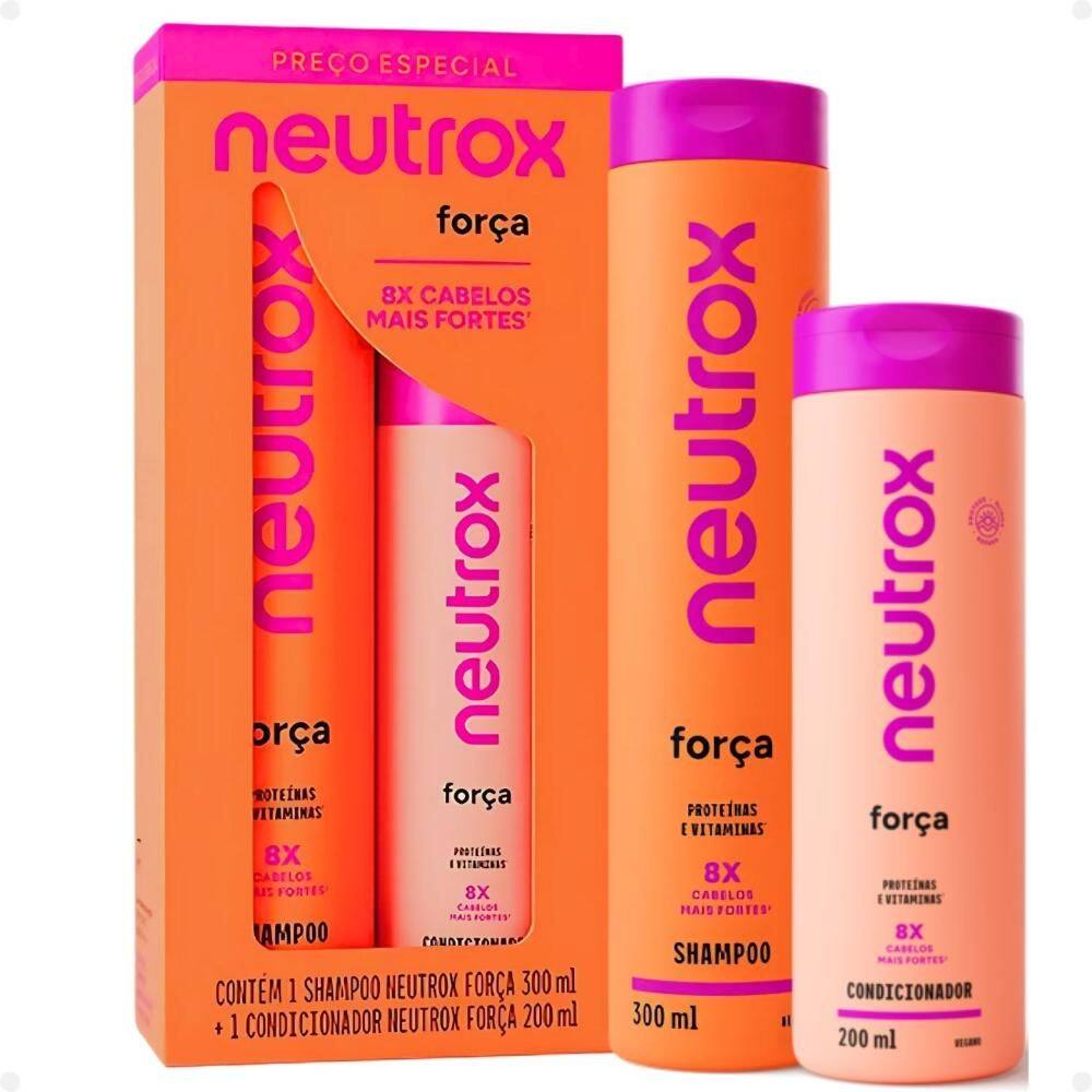 Kit Neutrox Força: Shampoo 300ml e Condicionador 200ml