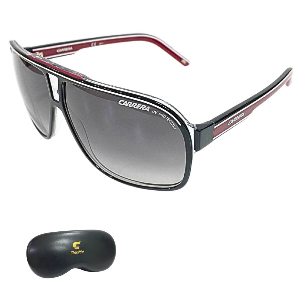 Óculos Solar Carrera Preto Vermelho UV Protection GRAND PRIX 2/S T4O 649O S