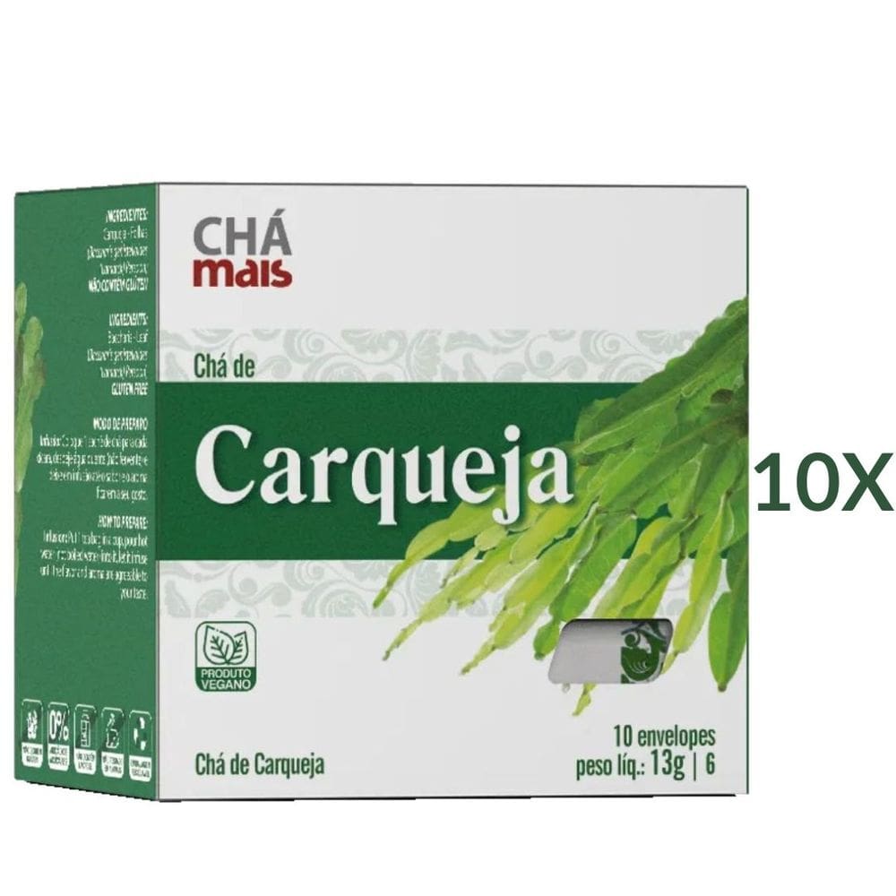Chá de Carqueja Cx. com 10 Sachês Vegano, Kit 10