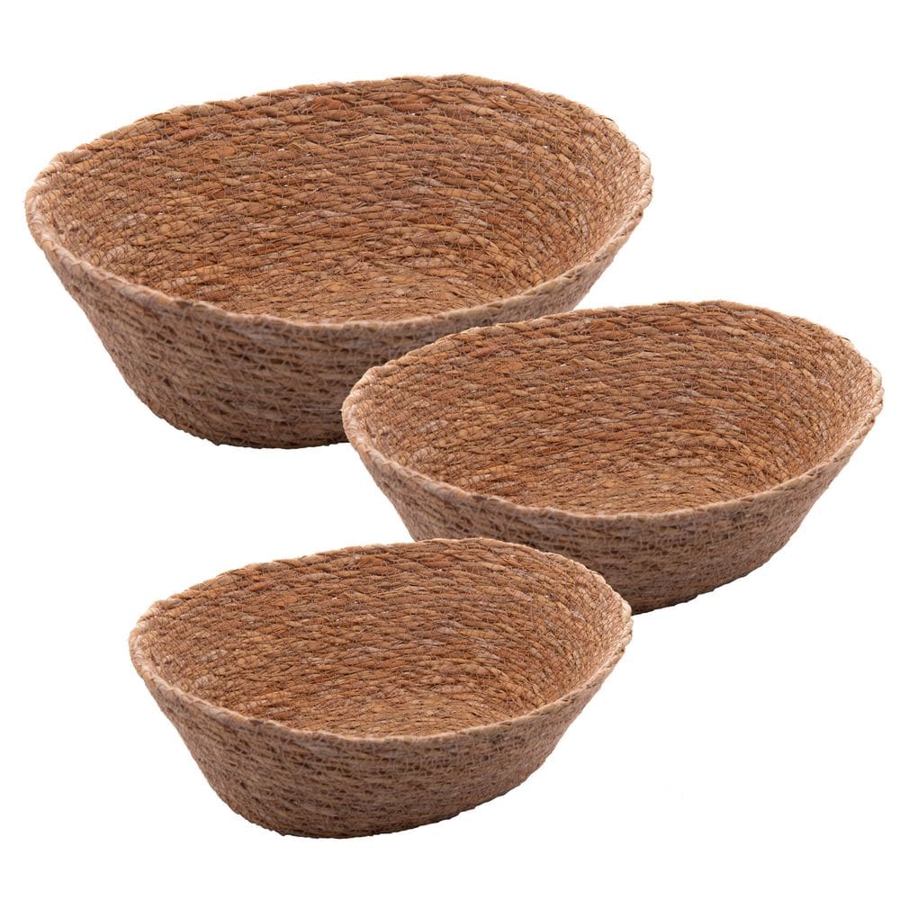 Conjunto 3 Cestos Ovais de Fibra Natural - Wolff