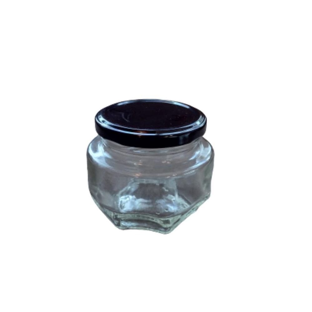 Pote De Vidro 265 Ml Com Tampa Preta - 24 Unidades