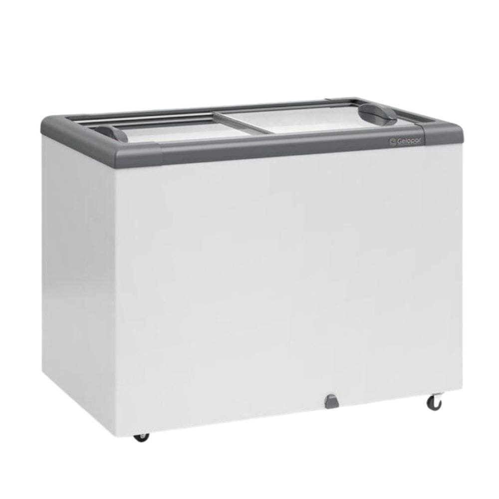 Freezer Horizontal Ghd 300H Branco 300L 2 Tampa Vidro Sem Cesto 127V - Gelopar