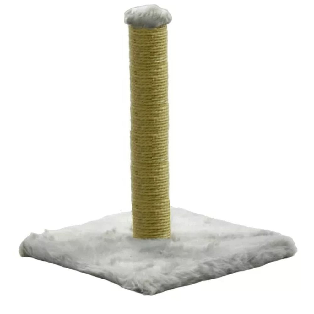 Arranhador De Gato Mini Poste Em Sisal Cinza 35cm Pelucia