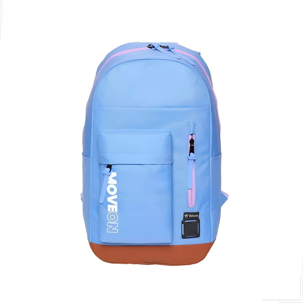 Mochila Unissex Juvenil Cores Escolar Passeio Viagem Cor:Azul Claro