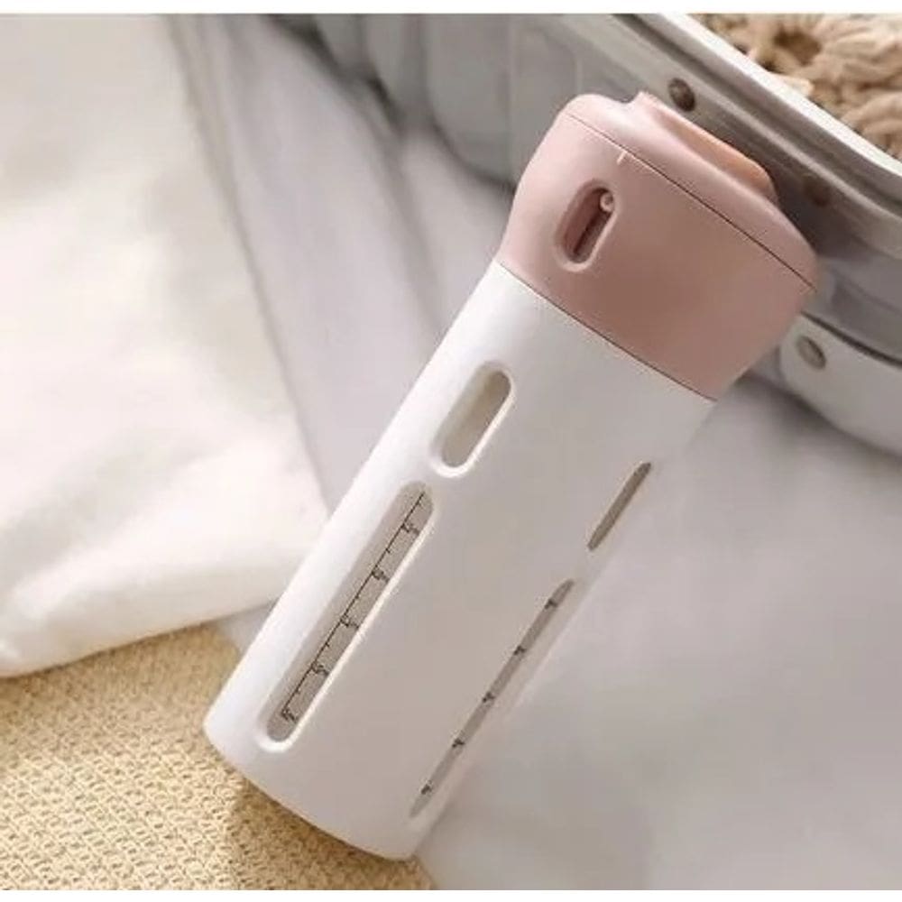 Dispenser 4 em 1 Pote Viagem Mala Shampoo Liquido Sabonete Cor:Fucsia
