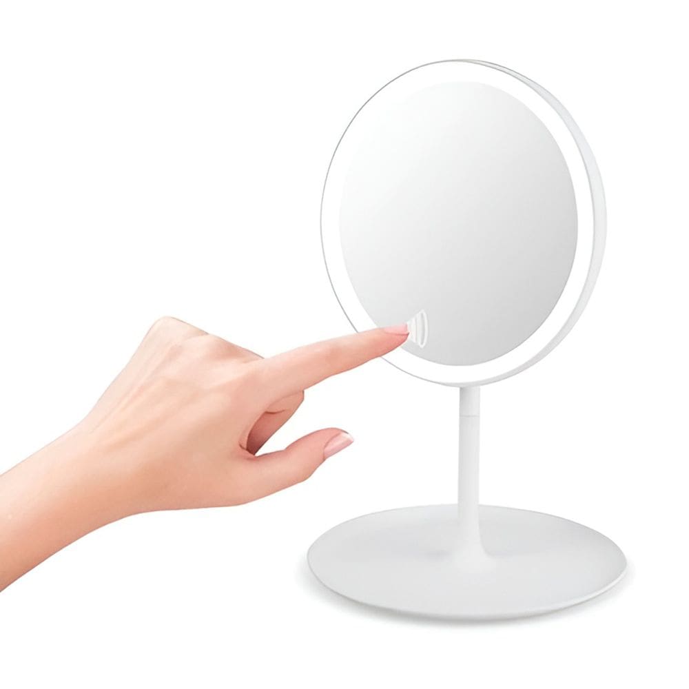 Espelho de Maquiagem LED Ring Light Touch USB Branco