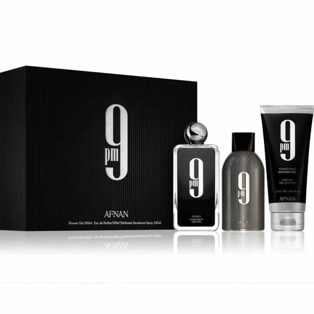 Conjunto de presentes Afnan 9PM Eau De Perfume 100mL + Desodorante 150mL
